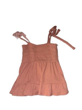 Altard StateSmocked Knit Tie-Strap woman’s top in Dusty Rose